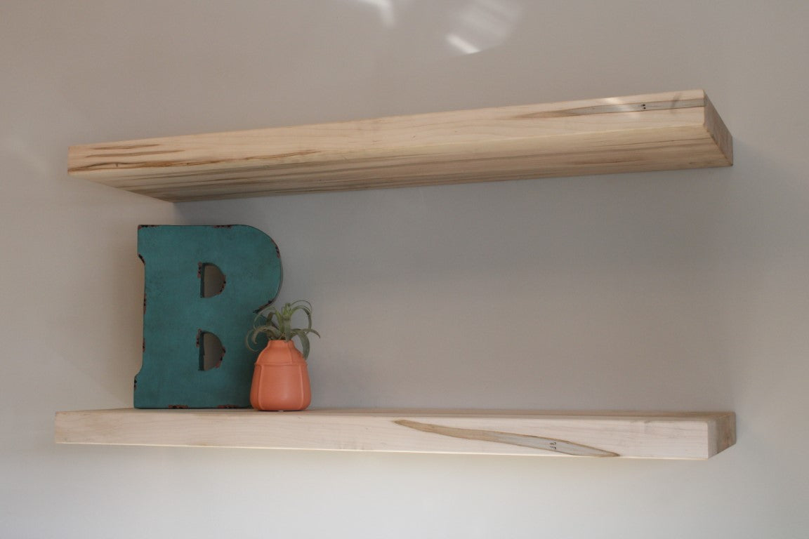 Ambrosia Maple Floating Shelves with Bracket