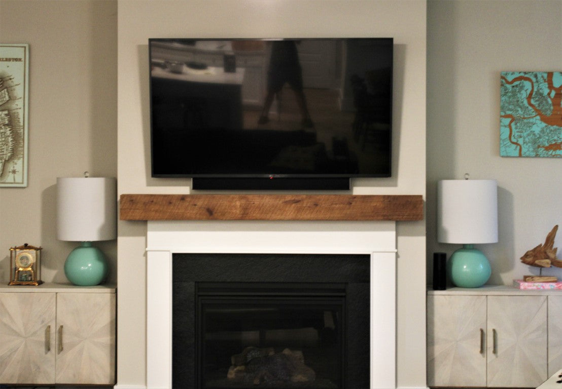 Mantels with mounting bracket