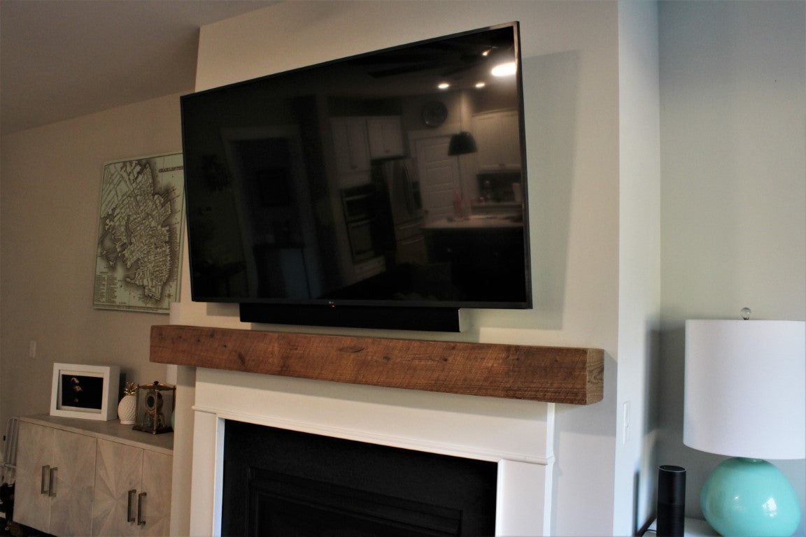 Mantels with mounting bracket